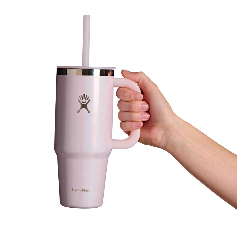 24 oz Travel Tumbler Glimmer Pink