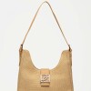Cartera al hombro Signature en canvas Natural