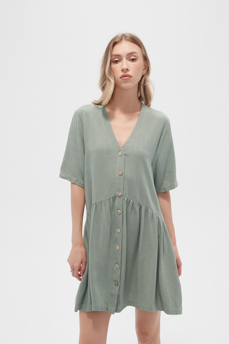 Vestido Kani - Verde Azulado 