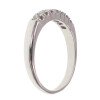 Anillo medio sin fin clásico en oro blanco 18k con siete brillantes Anillo medio sin fin clásico en oro blanco 18k con siete brillantes