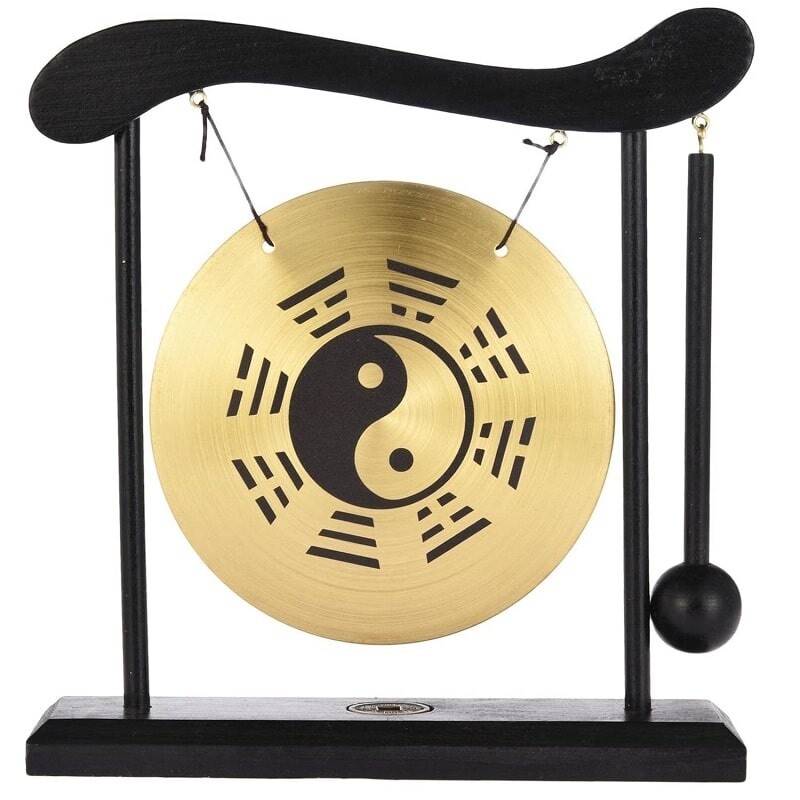 Gong de latón de sobremesa adorno Gong de latón de sobremesa adorno