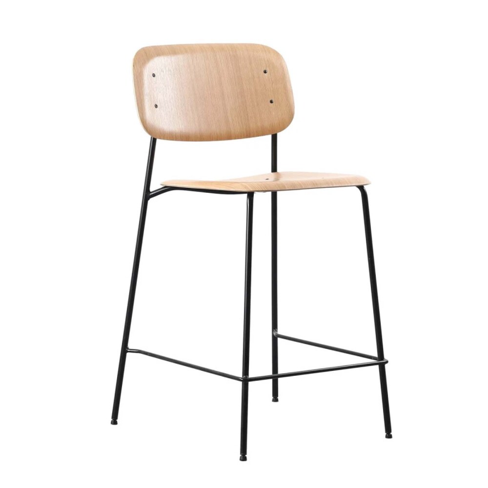 BUTACA TABURETE BAR MADERA NATURAL-BEIGE O´CONOR