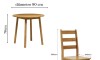 Conjunto de Comedor 4 sillas - Irlanda Natural