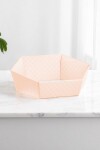 Cesto hexagonal 20,5x17x7 cm. - MATELASSE ROSA Cesto hexagonal 20,5x17x7 cm. - MATELASSE ROSA