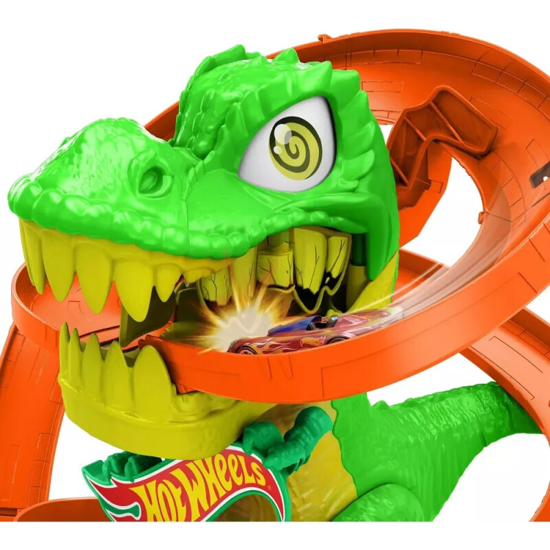 Hot Wheels Pista Jurassic World T-rex Vs Fire Station 36 Cm Hot Wheels Pista Jurassic World T-rex Vs Fire Station 36 Cm