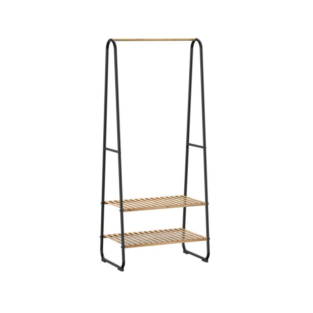 Perchero 2 niveles con estantes - House Negro