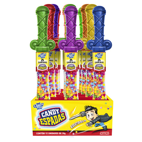 PASTILLAS CANDY TOY 22GRS Display x15 unidades Espada Samurai
