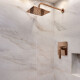 Griferia De Ducha De Embutir Linea Modena Aqualia Rose Gold Sin Transferencia, Incluye Brazo Y Roseta BRONCE-ROSE GOLD