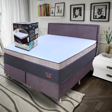 Pillow top viscogel 2 plazas 3,5cm 138 x 188 x 3,5cm GRIS
