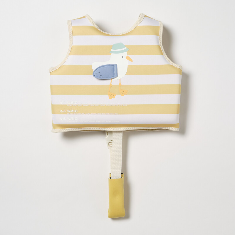 CHALECO Chaleco Salvavidas Niños Talle 3-6 Años Sunnylife - Mustard Stripe