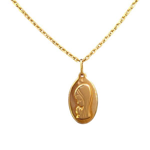 Dije Virgen Niña-Oro bajo-Sin piedra-CP8665 sinpiedra