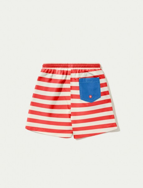 SHORT INFANTIL CON ESTAMPADO ROJO