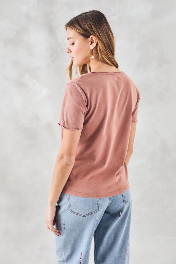 Remera Algodón Lavado Visón Lavado