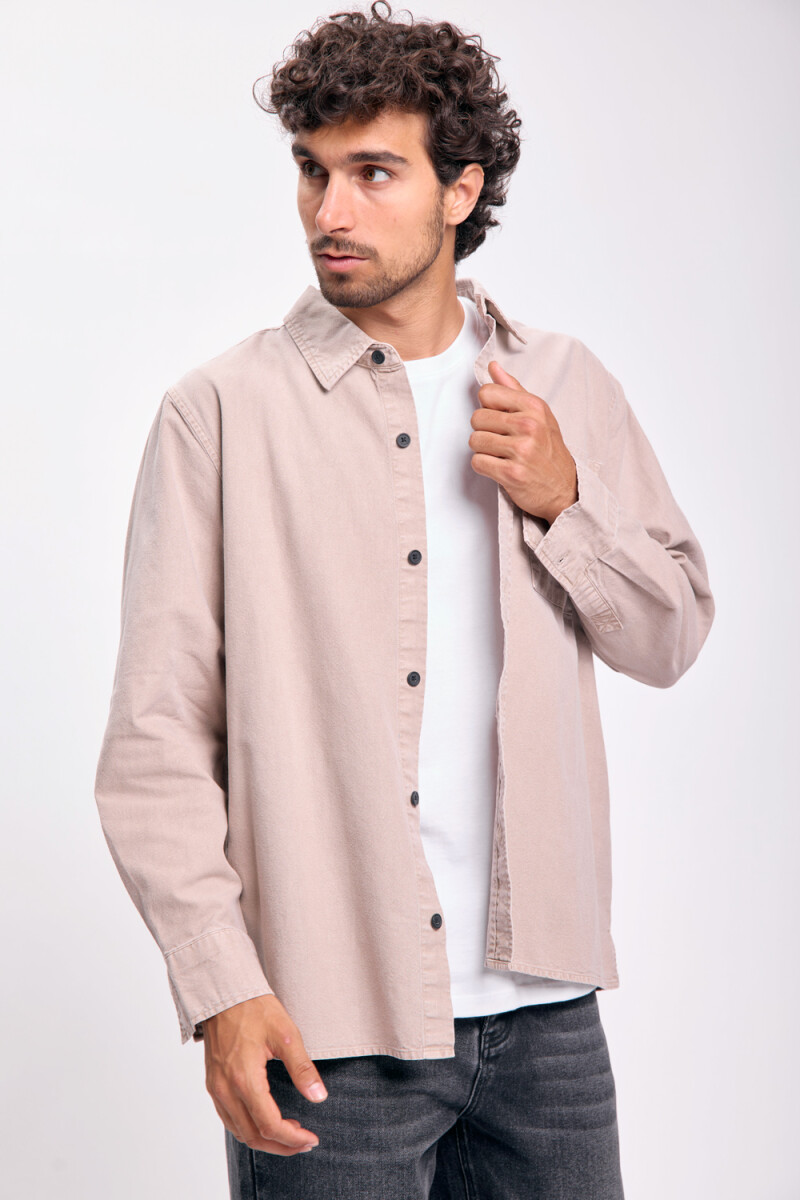 Camisa casual Beige