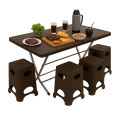 Juego De Jardín Mesa Plegable 4 Bancos Juego De Jardín Mesa Plegable 4 Bancos