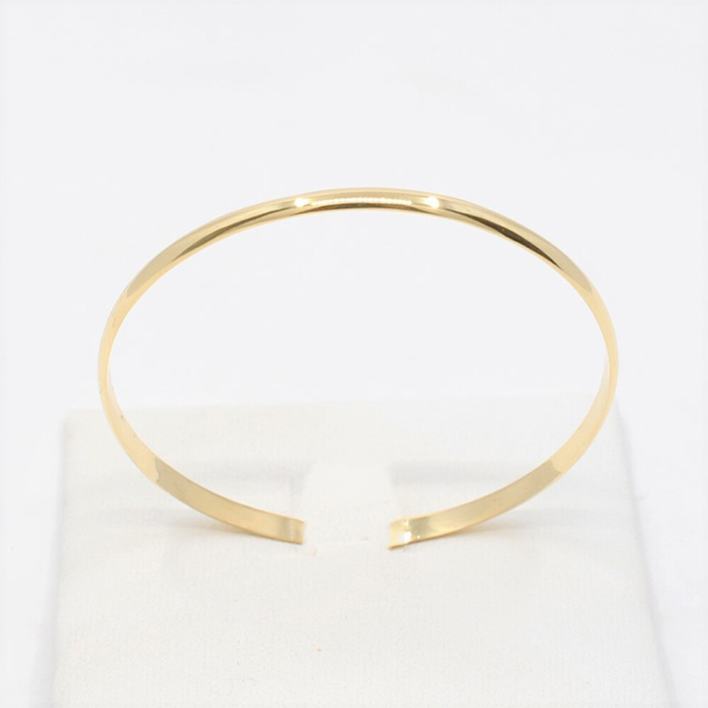 Pulsera Esclava De Niña En Oro 18K. Ancho 2 Mm Media caña Pulsera Esclava De Niña En Oro 18K. Ancho 2 Mm Media caña