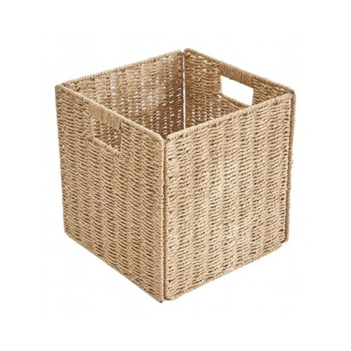 Canasto cubo organizador de ratán 