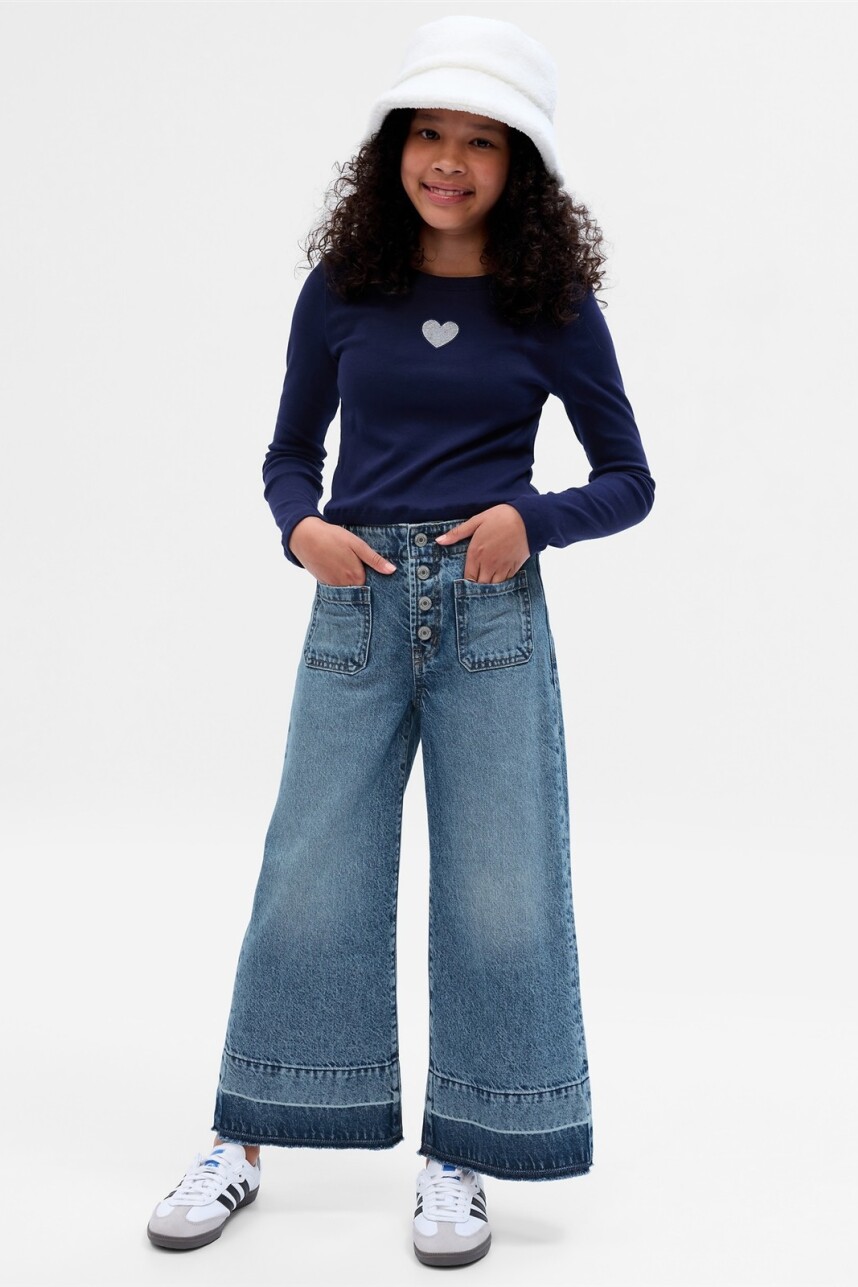 Jean High Stride Ankle Niña Medium Wash