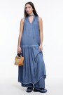 VESTIDO HALTER Azul