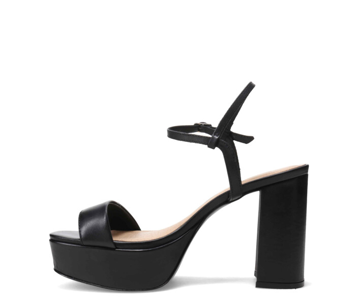 Sandalia taco alto y plataforma Preto