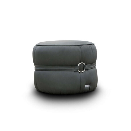 Puff 100% Cuero Ava Gris