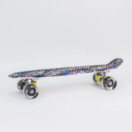 Skate Patineta Penny 55 Cm Con Diseño Negro Con Dados