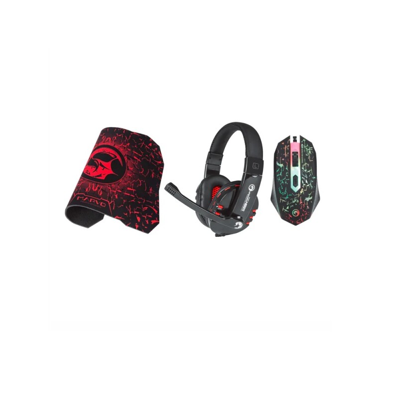 Combo Gamer Marvo CM370 3 en 1 Ergonómico COMBO GAMING 3EN1 MARVO CM370 ERGONÓMICO
