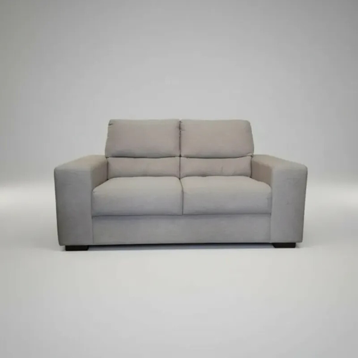 SOFA 2 CUERPOS - TELA GRIS CLARO 