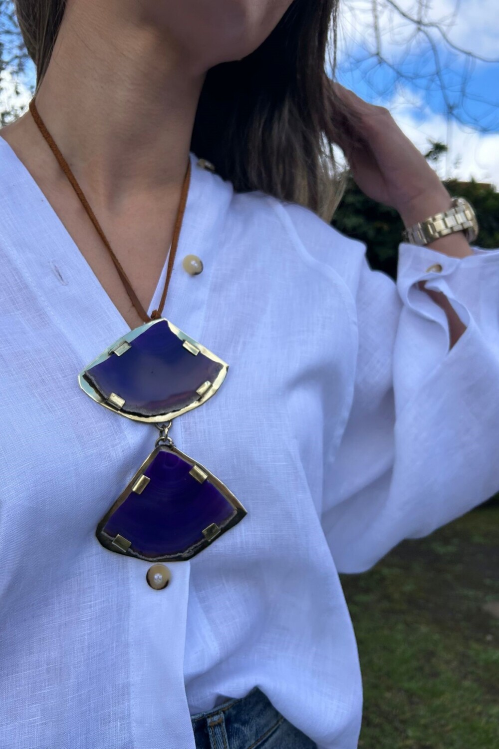 Cracked Necklace Violeta