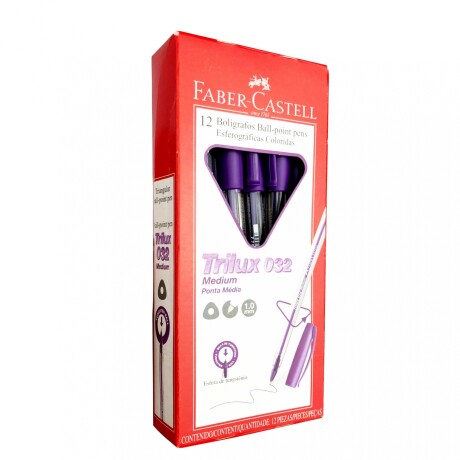Boligrafo Faber - Castell Trilux x12 Violeta