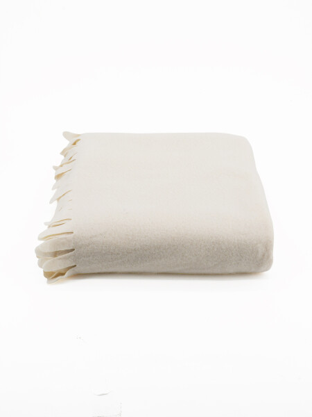 PIE DE CAMA POLAR MARFIL CRUDO