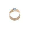 Anillo tubo Topacio-Plata y oro-Piedra Topacio-AN5922 conpiedra