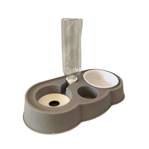 Bowl Doble Chico 500 ml Gris (antiderrame) Bowl Doble Chico 500 ml Gris (antiderrame)