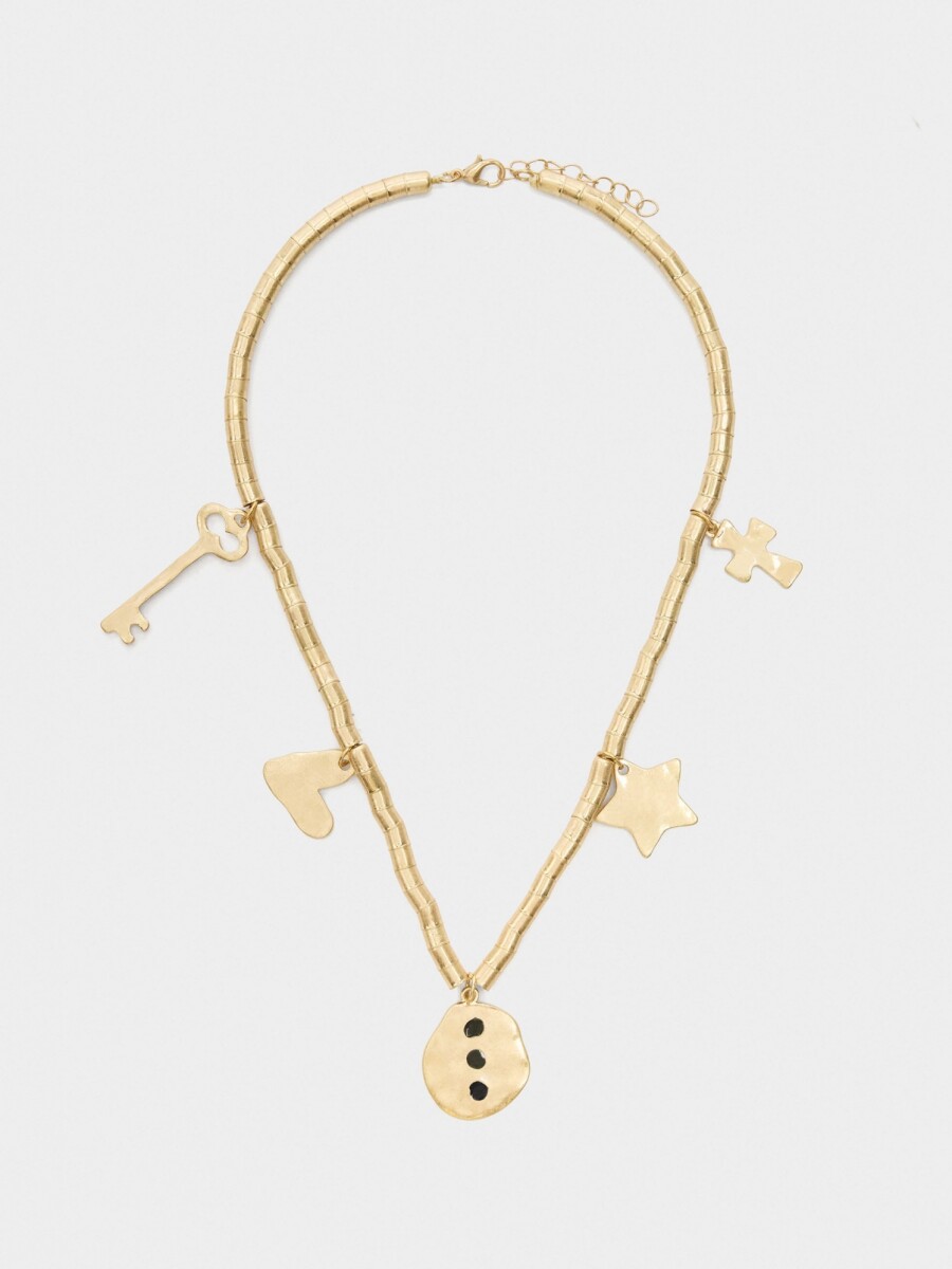 Collar Dorado Con Colgantes dorado