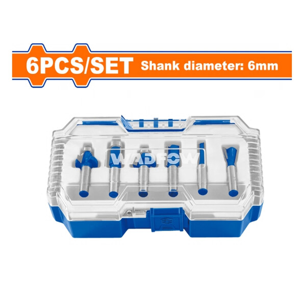 SET DE 6 FRESAS 6MM PARA ROUTER WADFOW WRKSR0106 SET DE 6 FRESAS 6MM PARA ROUTER WADFOW WRKSR0106