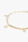 Pulsera acero con dijes dorado