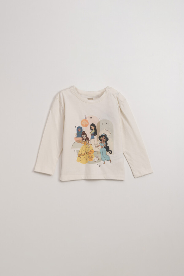 Remera estampa Princesa Crema