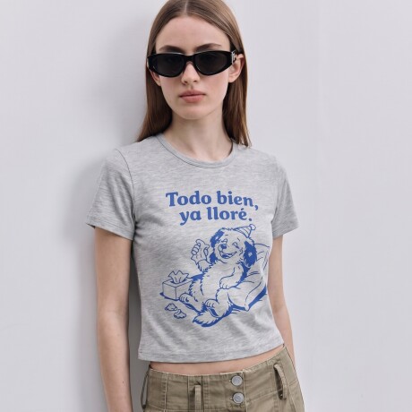 REMERA LLORADERA Gris Melange