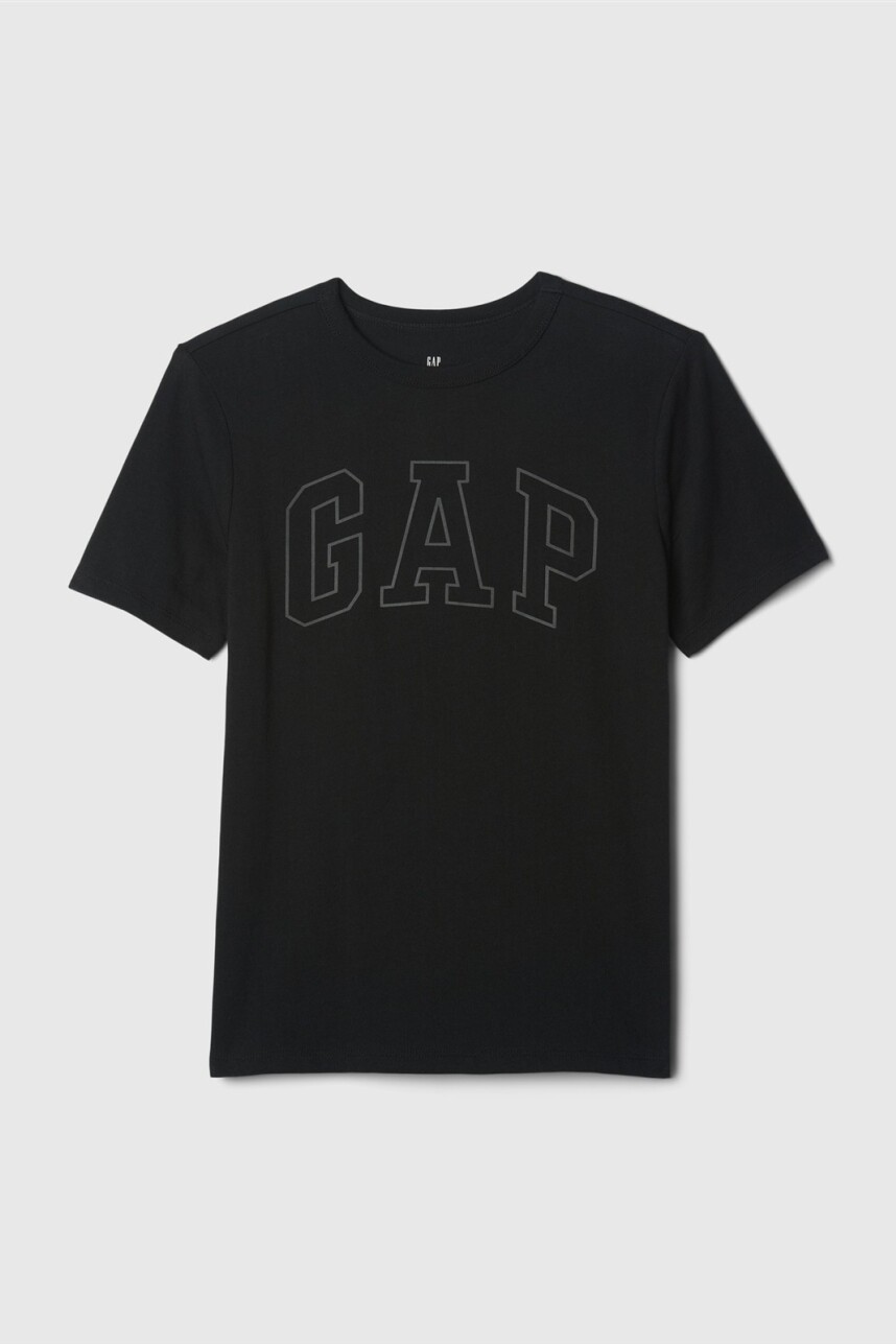 Remera Logo Gap Niño True Black