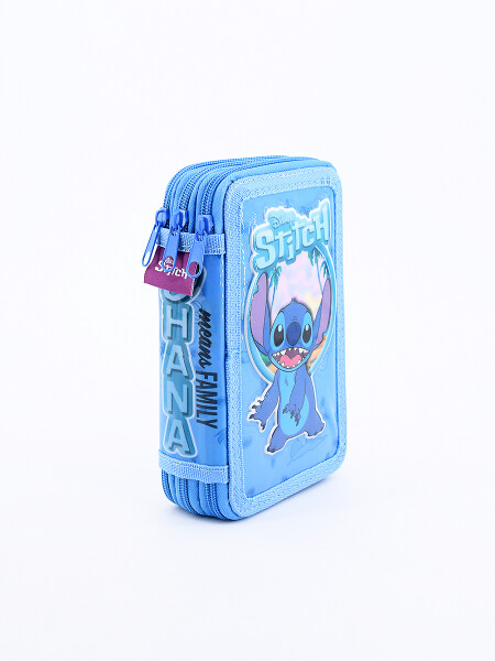 CARTUCHERA DOBLE STITCH CELESTE
