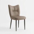 Silla De Comedor Ecocuero Super Acolchonada Marrón