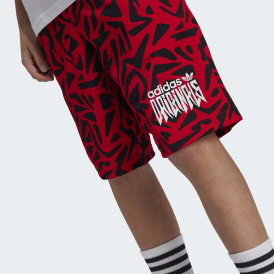 Short Adidas Allover Print Rojo