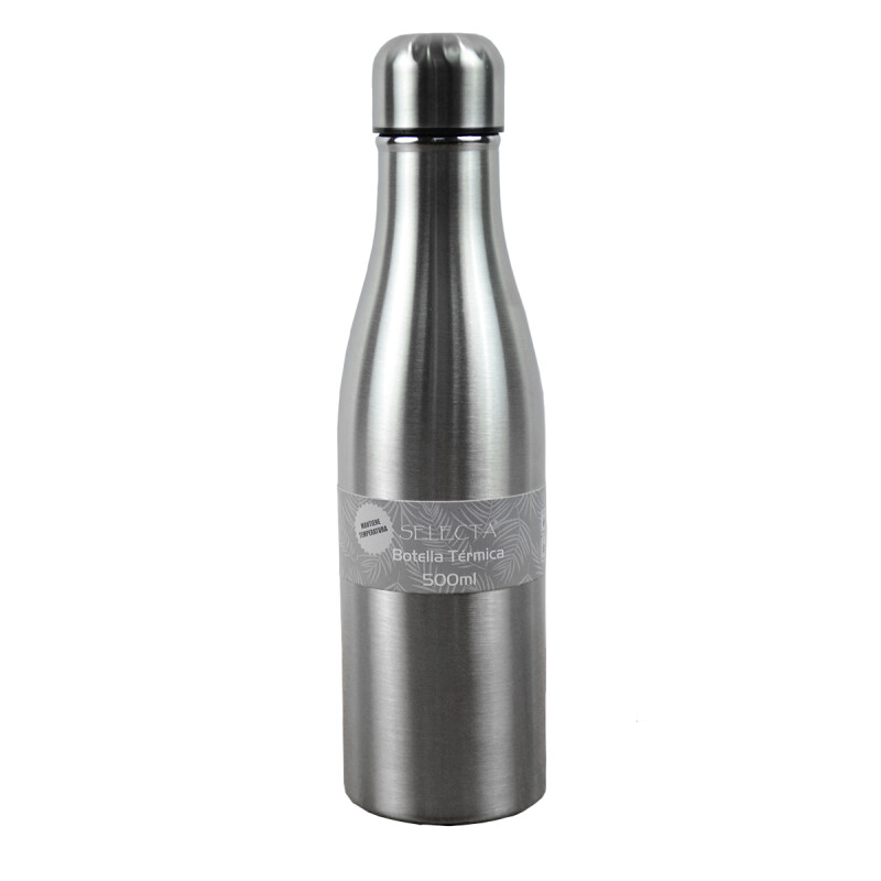 Botella acero inoxidable 500 ml doble pared Gris metalizado