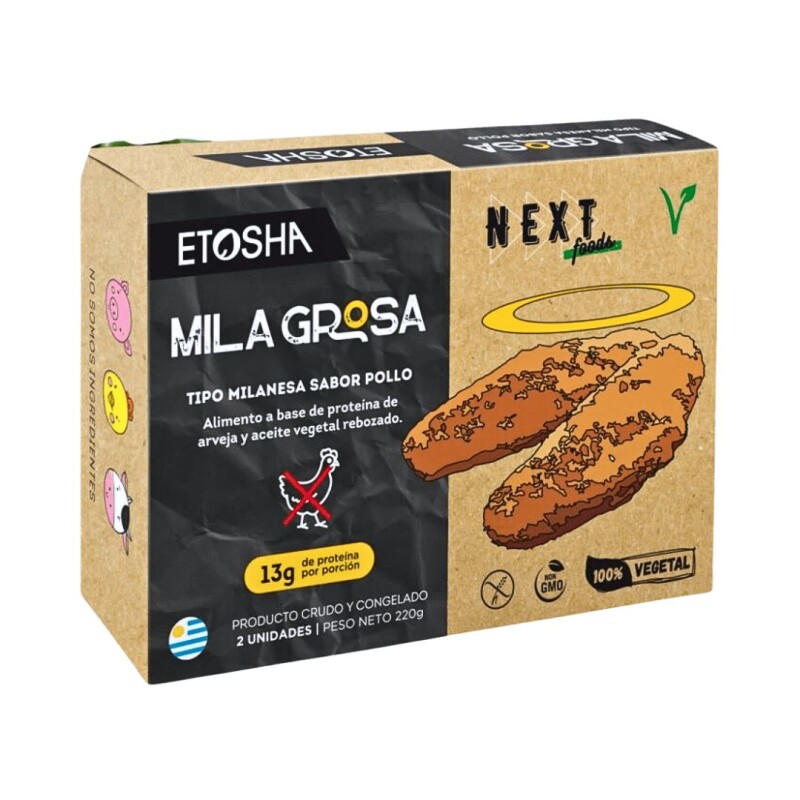 Milagrosas (tipo milanesa sabor pollo) Etosha - 2 ud. - 220 g Milagrosas (tipo milanesa sabor pollo) Etosha - 2 ud. - 220 g
