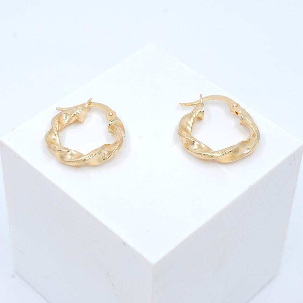 Aros Torneados En Oro 18K Aros Torneados En Oro 18K