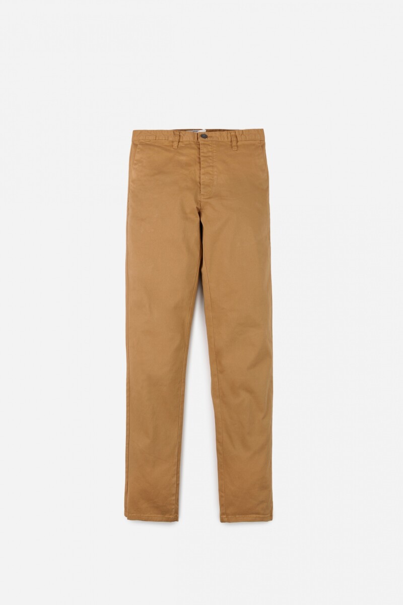 Pantalón chino recto TOSTADO