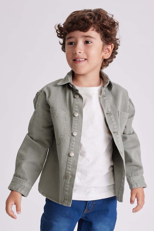 Sobrecamisa de jean Aceituna