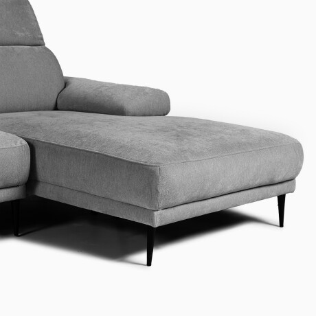 Rinconera Allegra- Tela Microfibra - Chaise Derecho 6686-7 Gris