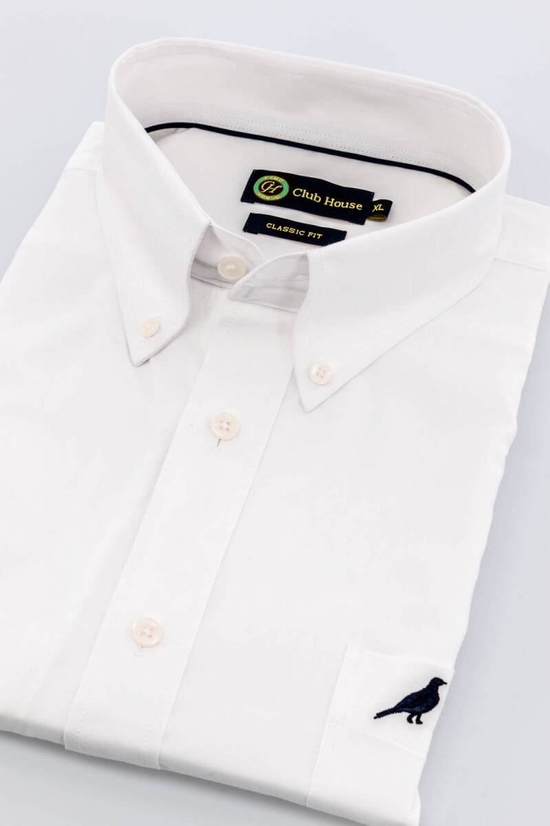 Camisa lisa clásica - Blanco 