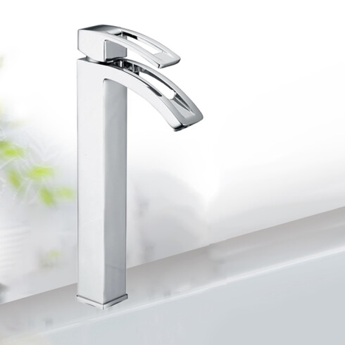 GRIFERIA DE LAVATORIO ALTO LINEA SIENA AQUALIA MONOCOMANDO CROMO 000